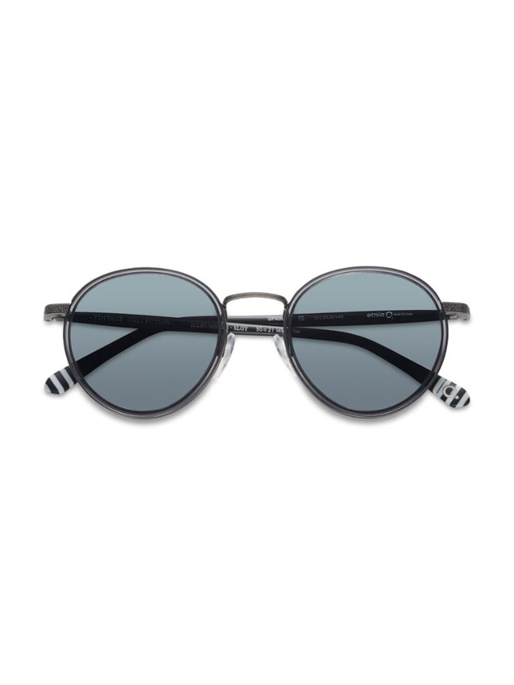 New Etnia Barcelona Unisex Sunglasses Silver Butterfly Multicolor Lens Acetate
